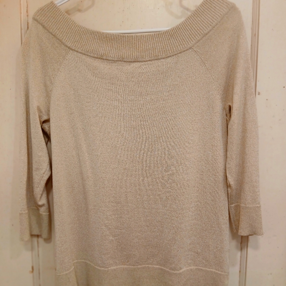White House Black Market Cream Cowl Neck Sweater